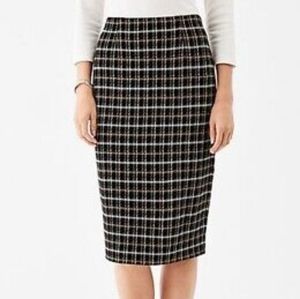 J. Jill | Ponte Plaid Pencil Skirt